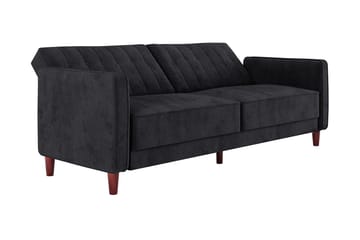 Sovesofa Pin Tufted - Svart - Møbler - Sofaer - Sovesofaer - Langsgående sovesofa