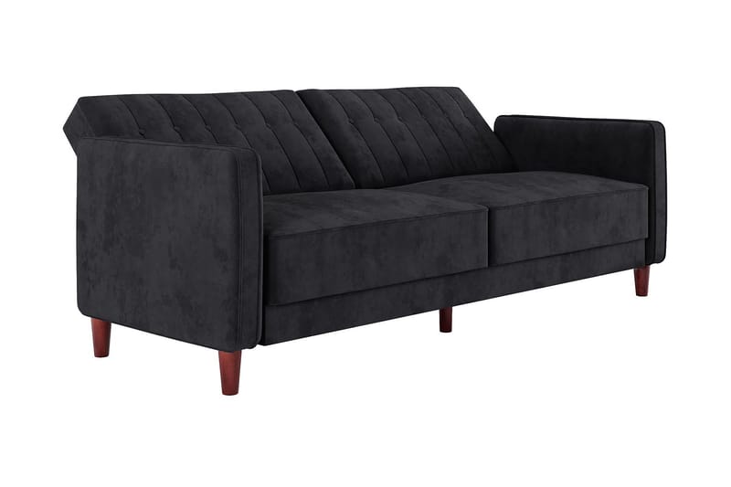 Sovesofa Pin Tufted - Svart - Møbler - Sofaer - Sovesofaer - Langsgående sovesofa