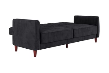 Sovesofa Pin Tufted - Svart - Møbler - Sofaer - Sovesofaer - Langsgående sovesofa
