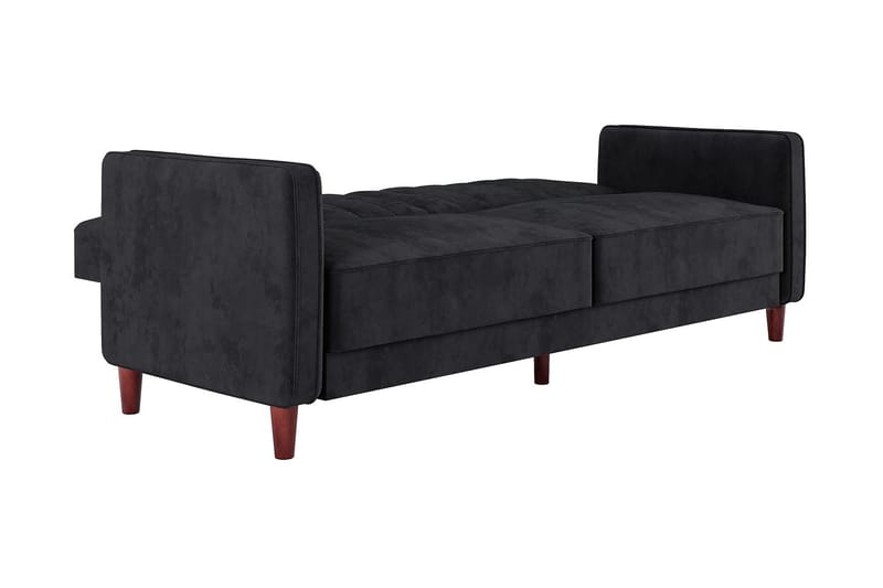 Sovesofa Pin Tufted - Svart - Møbler - Sofaer - Sovesofaer - Langsgående sovesofa