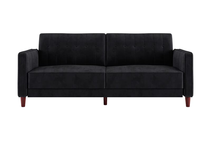 Sovesofa Pin Tufted - Svart - Møbler - Sofaer - Sovesofaer - Langsgående sovesofa