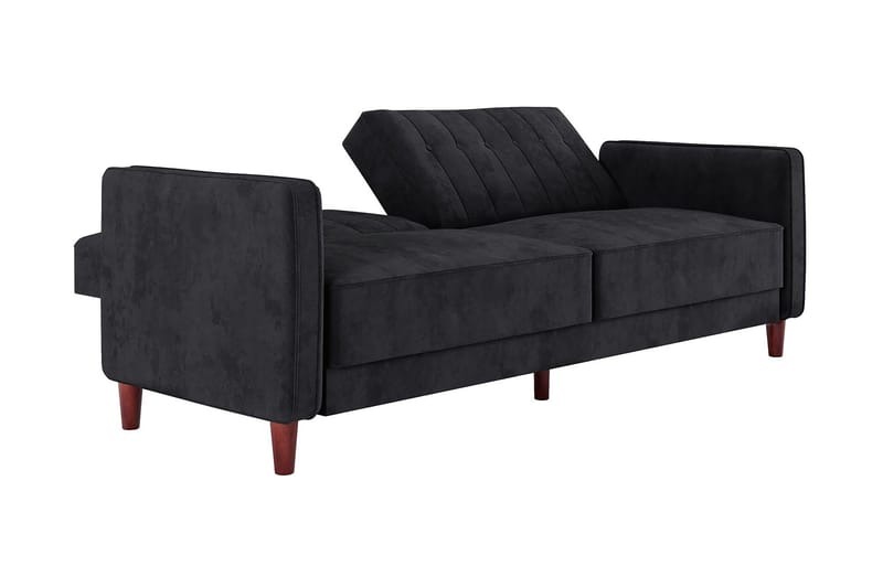Sovesofa Pin Tufted - Svart - Møbler - Sofaer - Sovesofaer - Langsgående sovesofa