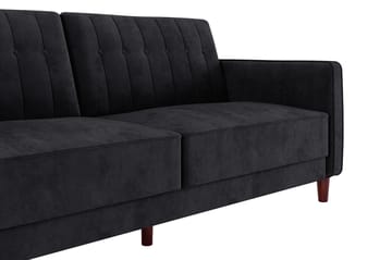 Sovesofa Pin Tufted - Svart - Møbler - Sofaer - Sovesofaer - Langsgående sovesofa