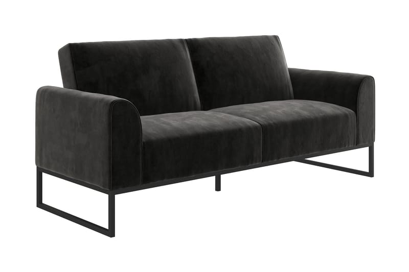 Sovesofa Adley - Svart - Møbler - Sofaer - Sovesofaer - Langsgående sovesofa
