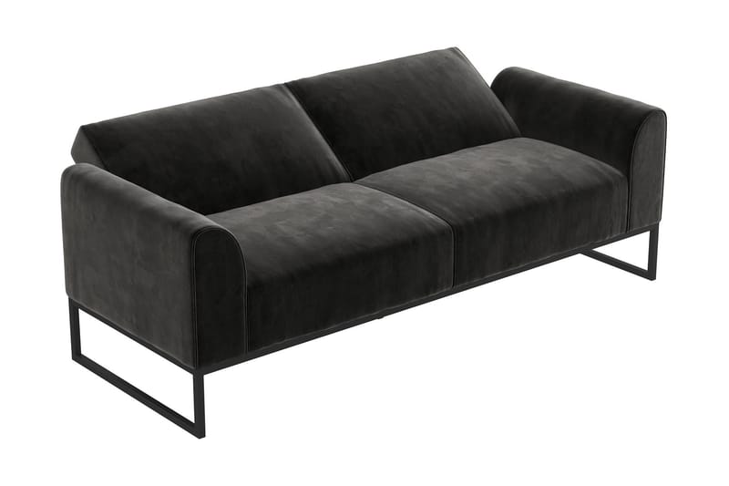 Sovesofa Adley - Svart - Møbler - Sofaer - Sovesofaer - Langsgående sovesofa