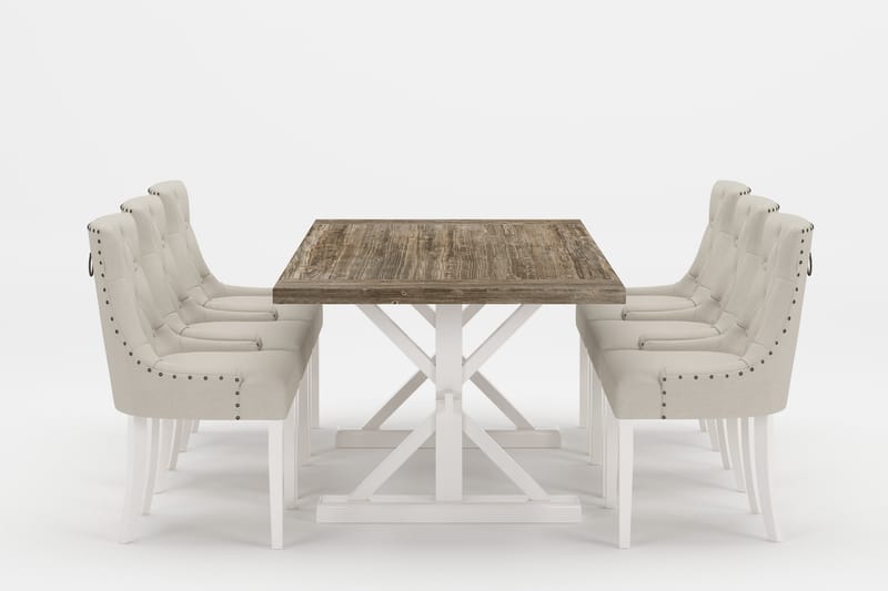 Spisegruppe Yorkshire Premium 200-290 cm + 6 Viktoria Stoler - Spisegruppe