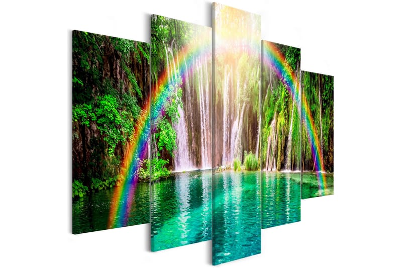 Bilde Rainbow Time 5 Parts Wide 225x100 - Artgeist sp. z o. o. - Lerretsbilder