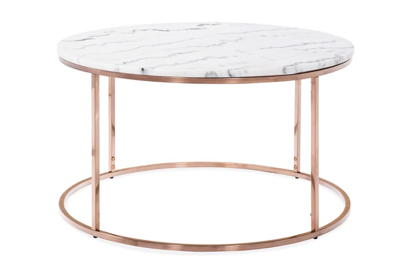 Sofabord Titania 80 cm Rundt Marmor - Sofabord & salongbord - Marmorbord