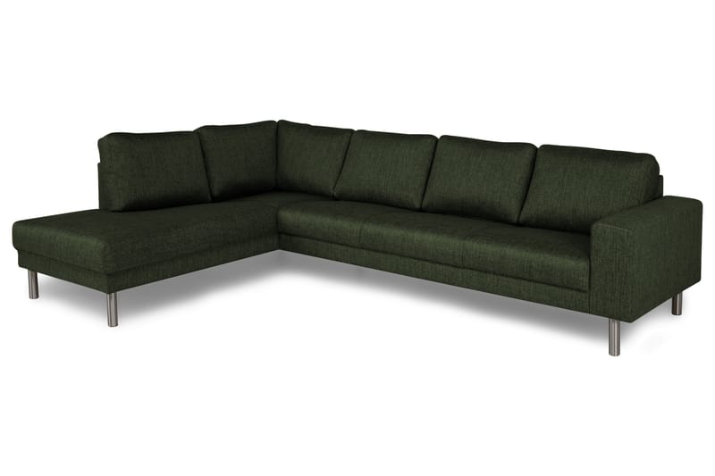 Sofa Erstavik Large med Sjeselong Venstre - Grønn - Sofaer med sjeselong