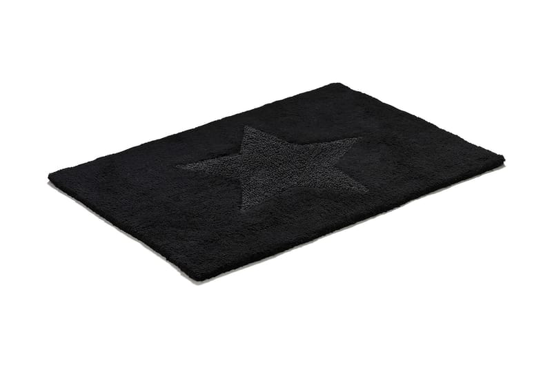 Bomullsmatta Star 70x120 cm Vendbar Svart - Bomullsmatter