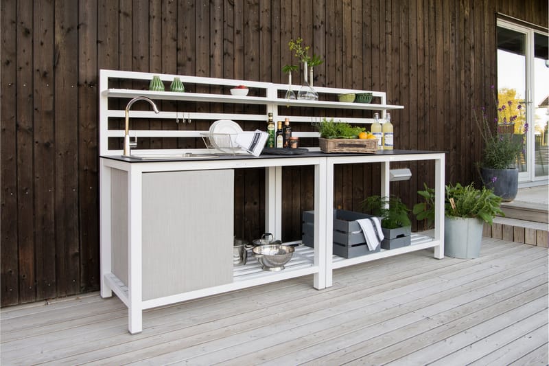 Utekjøkken Åminne Hvit Aluminium - Komplett - Bygg ditt eget utekjøkken