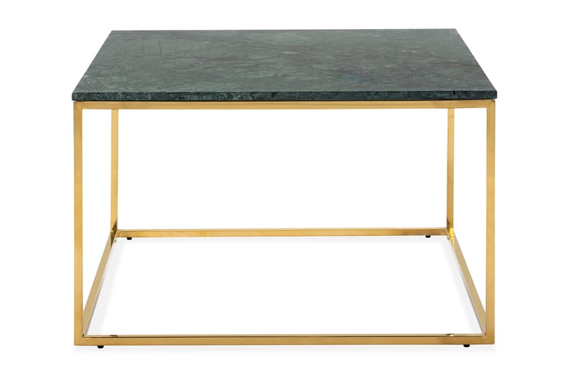 Sofabord Titania 70 cm Marmor - Grønn/Messing - Sofabord & salongbord - Marmorbord