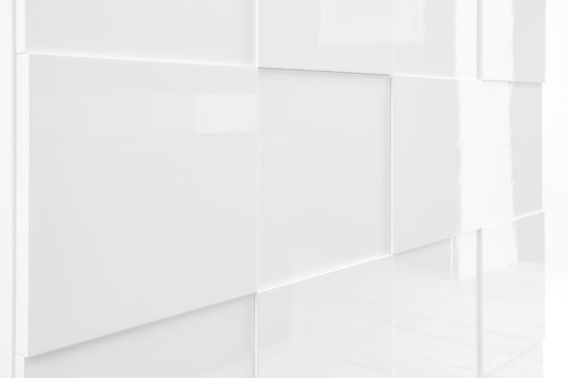 Highboard Tabor 121 cm - Hvit Høyglanslakk - Oppbevaringsskap
