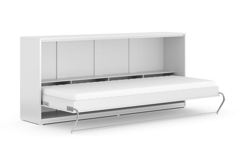 Horisontelt Skapseng Solid Hvit Høyglans 90x200 cm - Skapseng