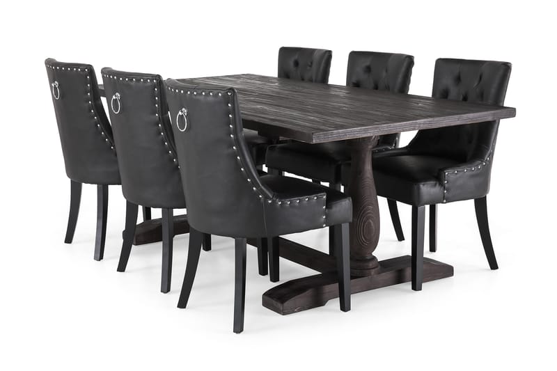 Spisegruppe Suzon 200 cm med 6 Hermione Lenestol - Spisegruppe