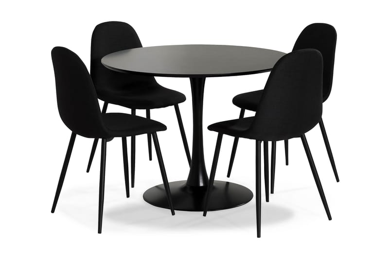 Severo Spisegruppe 100 cm Rund med 4 Naira Stoler - Spisegruppe