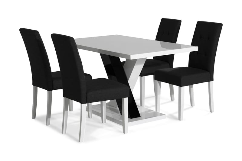 Spisegruppe Mendoza 140 cm med 4 Leo Stol - Spisegruppe