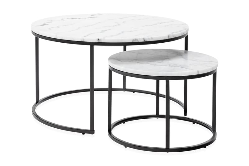 Settbord Titania Rundt Marmor - Settbord - Sofabord & salongbord
