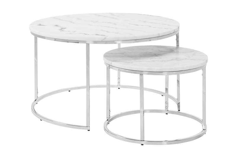 Settbord Titania Rundt Marmor - Settbord - Sofabord & salongbord