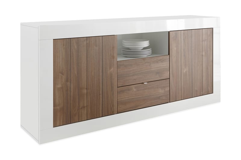 Skjenk Calpino 184 cm - Hvit|Tre|Natur - Sideboard & skjenk