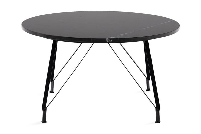 Sofabord Titania 80 cm Rundt Marmor - Svart - Sofabord & salongbord - Marmorbord