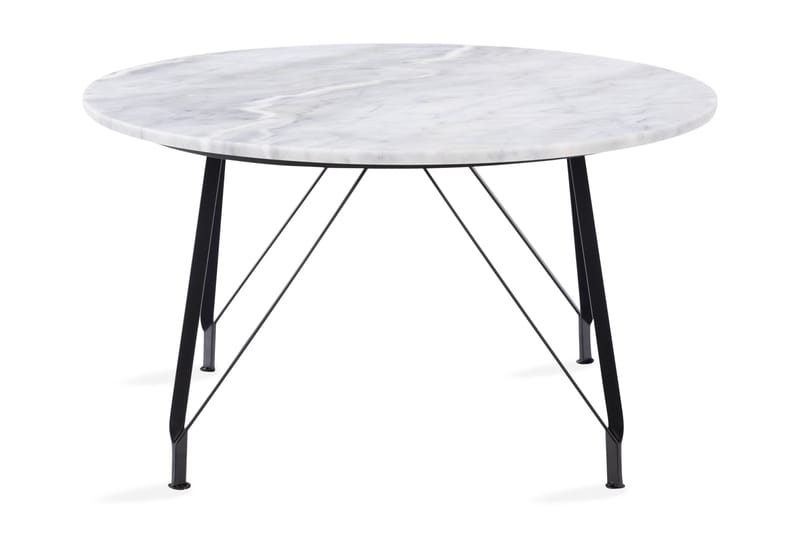 Sofabord Titania 80 cm Rundt Marmor - Grå/Svart - Sofabord & salongbord - Marmorbord