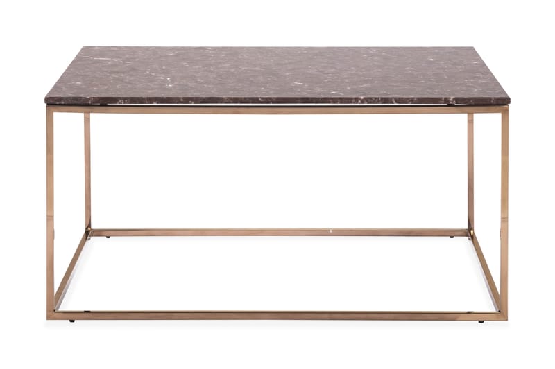 Sofabord Titania 90 cm Marmor - Rød/Kobber - Sofabord & salongbord - Marmorbord
