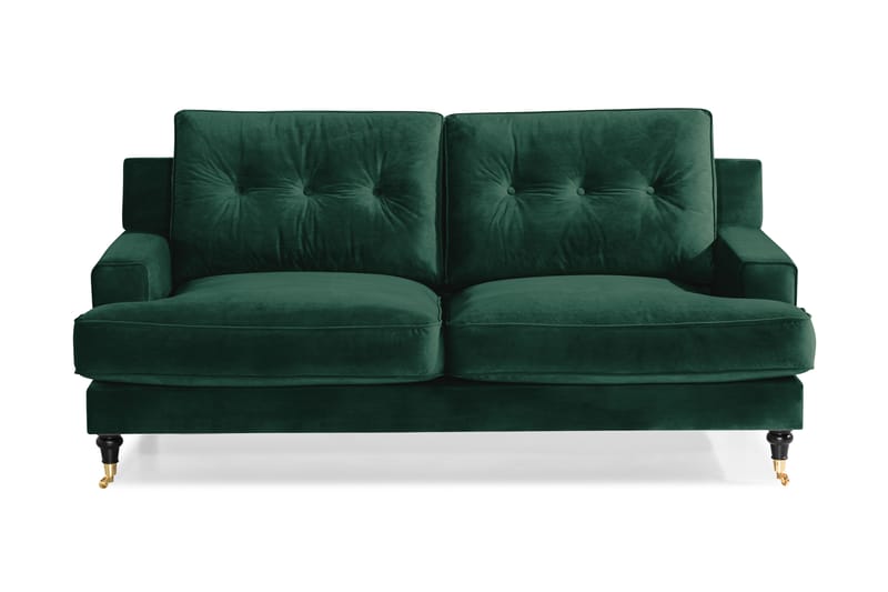 Sofa Covington 2-seter Fløyel - Mørkgrønn - Howard-sofaer - Fløyelssofaer - 2 seter sofa