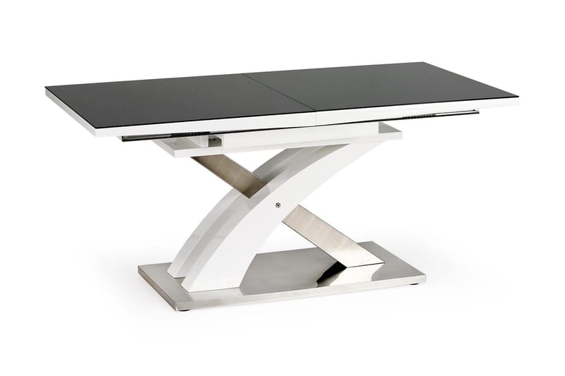 Spisebord Marcil Forlengningsbart 160 cm - Svart|Hvit - Spisebord & kjøkkenbord