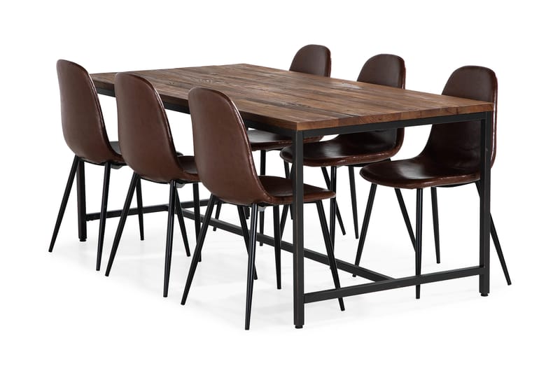 Spisegruppe Limerick 180 cm med 6 Naira Stol - Spisegruppe