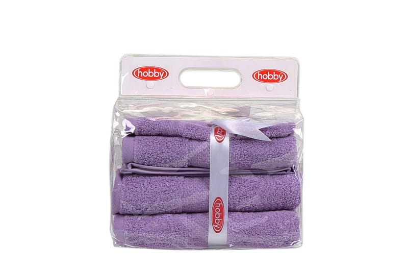Håndkle Hobby Set om 3 - Lilla - Håndklær