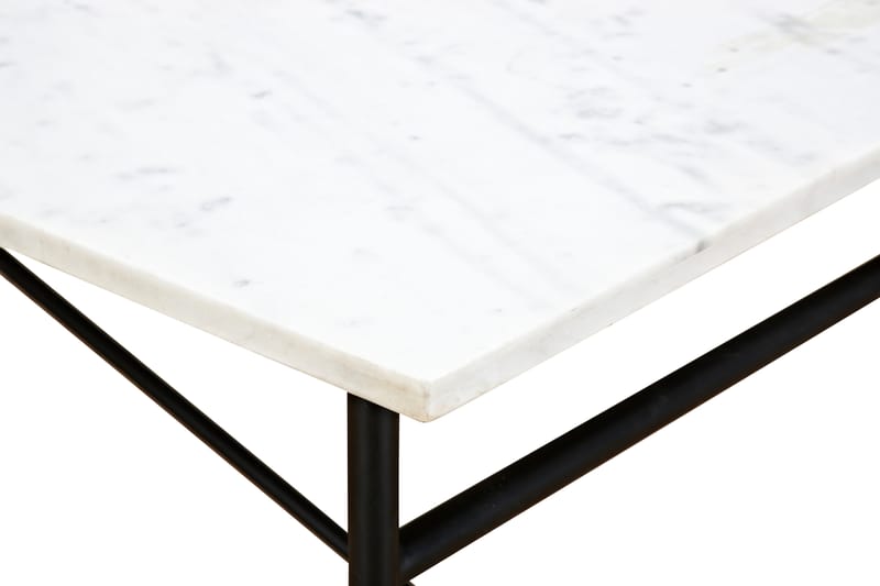 Spisebord Narses 200 cm Marmor - Hvit|Svart - Spisebord & kjøkkenbord