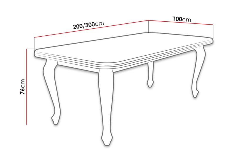 Spisebord Biota 200x100x76 cm - Tre / Natur - Spisebord & kjøkkenbord