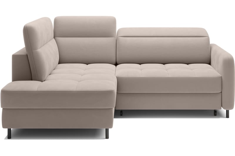 Masuo Sovesofa med Sjeselong 3-seter - Beige - Møbler - Sofaer - Fløyelssofaer