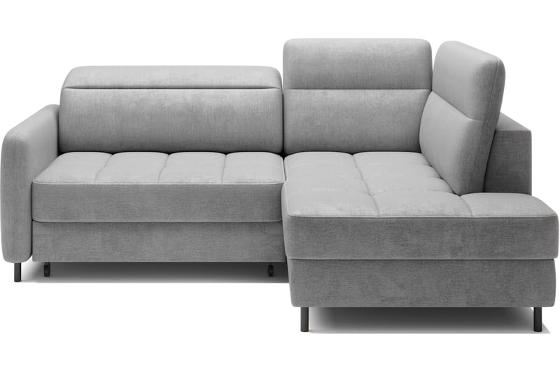 Masuo Sovesofa med Sjeselong 3-seter - Grå - Møbler - Sofaer - Fløyelssofaer