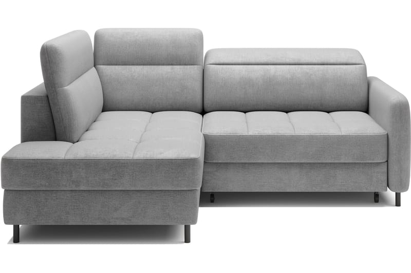Masuo Sovesofa med Sjeselong 3-seter - Grå - Møbler - Sofaer - Fløyelssofaer