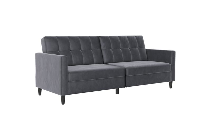 Sovesofa Hartford 203x83x82 cm, Antrasitt, Fløyel - 203x83x82 cm, Antrasitt, Fløyel - Møbler - Sofaer - Fløyelssofaer