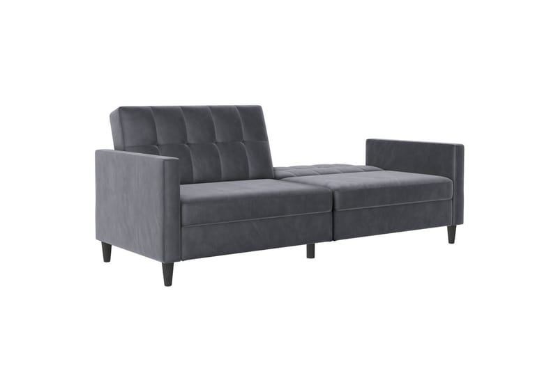 Sovesofa Hartford 203x83x82 cm, Antrasitt, Fløyel - 203x83x82 cm, Antrasitt, Fløyel - Møbler - Sofaer - Fløyelssofaer