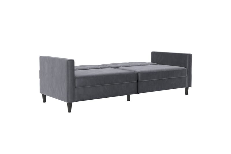 Sovesofa Hartford 203x83x82 cm, Antrasitt, Fløyel - 203x83x82 cm, Antrasitt, Fløyel - Møbler - Sofaer - Fløyelssofaer