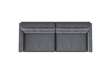 Sovesofa Hartford 203x83x82 cm, Antrasitt, Fløyel - 203x83x82 cm, Antrasitt, Fløyel - Møbler - Sofaer - Fløyelssofaer