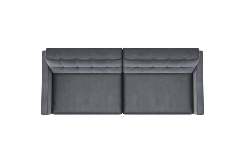 Sovesofa Hartford 203x83x82 cm, Antrasitt, Fløyel - 203x83x82 cm, Antrasitt, Fløyel - Møbler - Sofaer - Fløyelssofaer