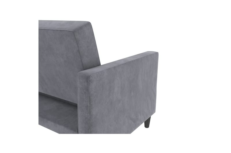 Sovesofa Hartford 203x83x82 cm, Antrasitt, Fløyel - 203x83x82 cm, Antrasitt, Fløyel - Møbler - Sofaer - Fløyelssofaer