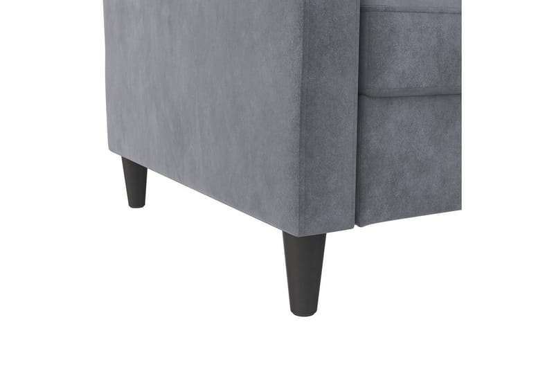 Sovesofa Hartford 203x83x82 cm, Antrasitt, Fløyel - 203x83x82 cm, Antrasitt, Fløyel - Møbler - Sofaer - Fløyelssofaer