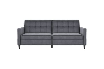 Sovesofa Hartford 203x83x82 cm, Antrasitt, Fløyel - 203x83x82 cm, Antrasitt, Fløyel - Møbler - Sofaer - Fløyelssofaer