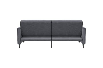 Sovesofa Hartford 203x83x82 cm, Antrasitt, Fløyel - 203x83x82 cm, Antrasitt, Fløyel - Møbler - Sofaer - Fløyelssofaer