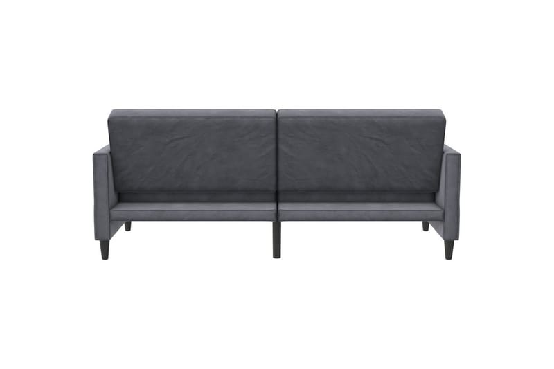 Sovesofa Hartford 203x83x82 cm, Antrasitt, Fløyel - 203x83x82 cm, Antrasitt, Fløyel - Møbler - Sofaer - Fløyelssofaer