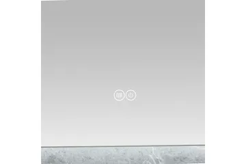 Baderomsspeil 60x80 cm med LED-belysning og anti-dugg - Belysning - Baderomsbelysning - Baderomsspeil med belysning