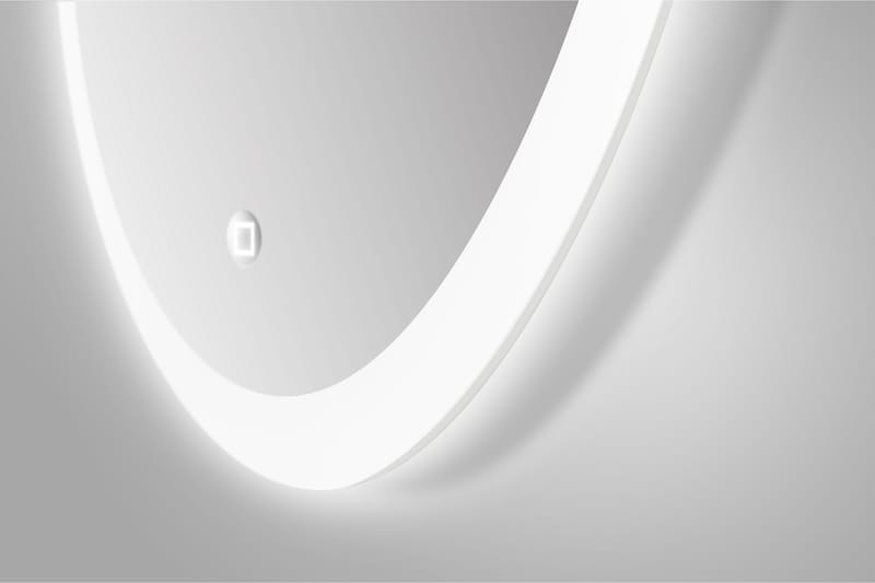 Klysna Speil 59 cm Rundt - Sølv - Belysning - Baderomsbelysning - Baderomsspeil med belysning