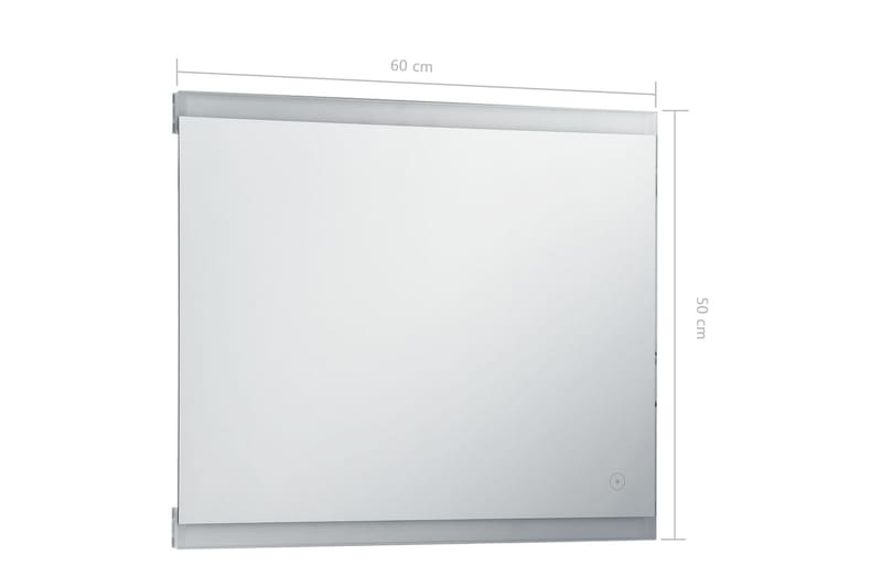 LED-veggspeil til bad med berøringssensor 60x50 cm - Baderomsspeil med belysning - Speil - Baderomsspeil