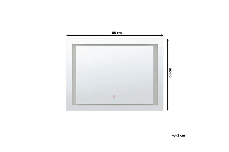 Speil Avanesian LED 60x80 cm - Sølv - Baderomsspeil med belysning - Speil - Baderomsspeil